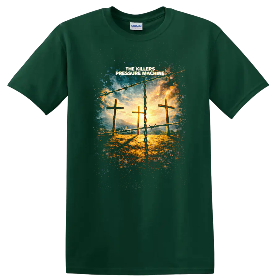 Vintage Classic Rock Album Cover Art T Shirt - Forest Green