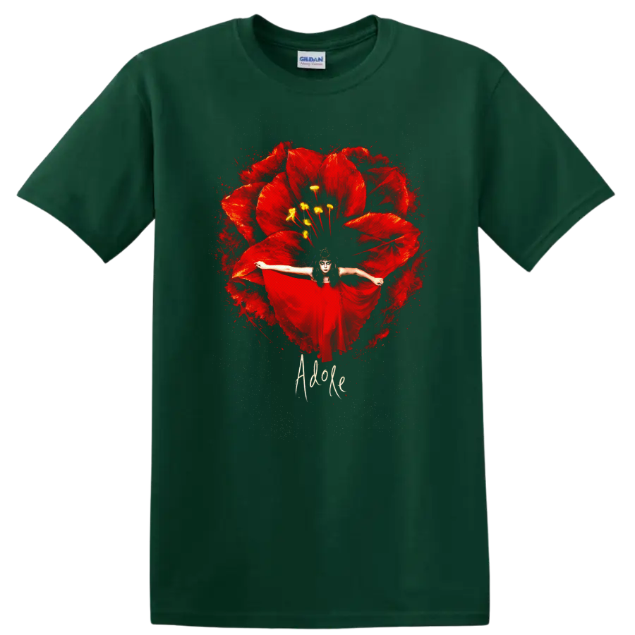 Vintage Classic Rock Album Cover Art Style T Shirt - Forest Green