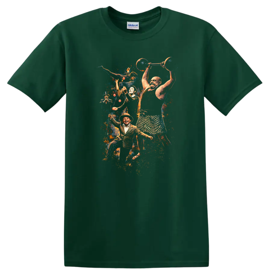 Vintage Classic Rock Album Cover Art Style T Shirt - Forest Green