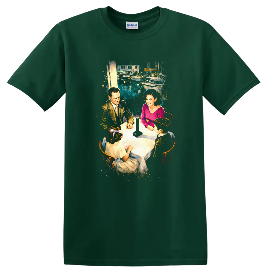 Vintage Classic Rock Album Cover Art Style T Shirt - Forest Green