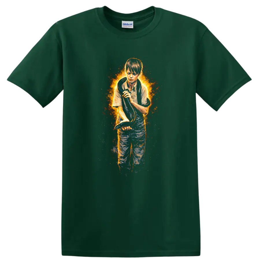 Vintage Classic Rock Album Cover Art Style T Shirt - Forest Green