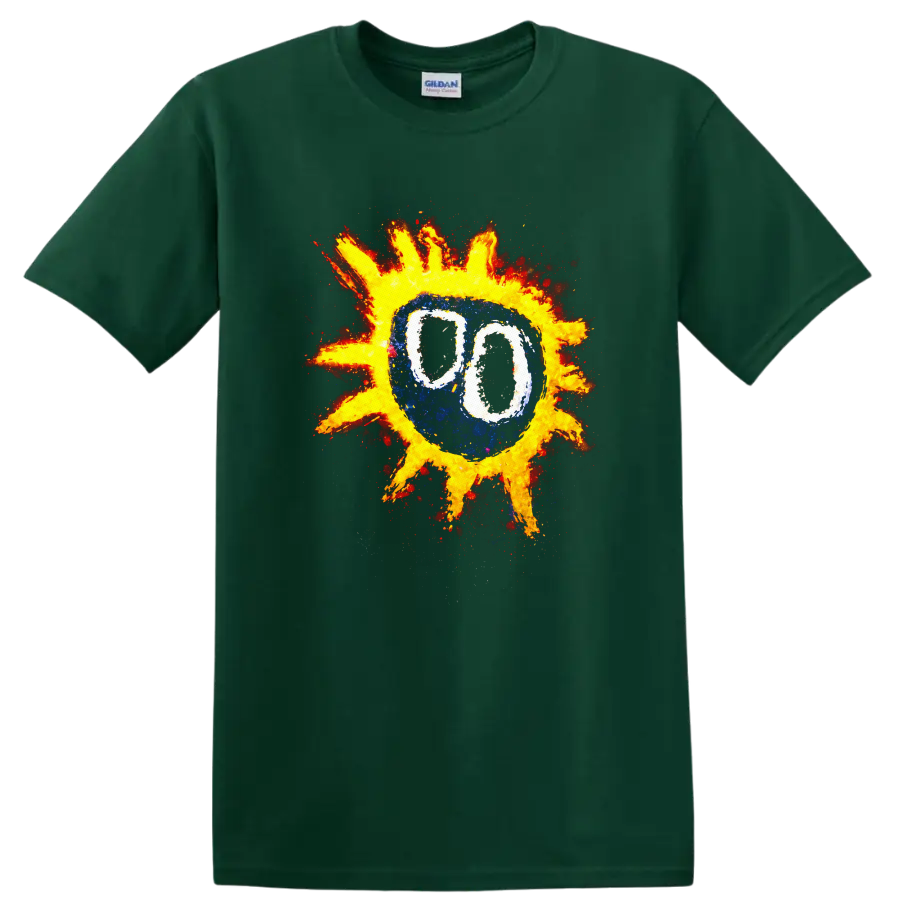 Vintage Classic Rock Album Cover Art Style T Shirt - Forest Green