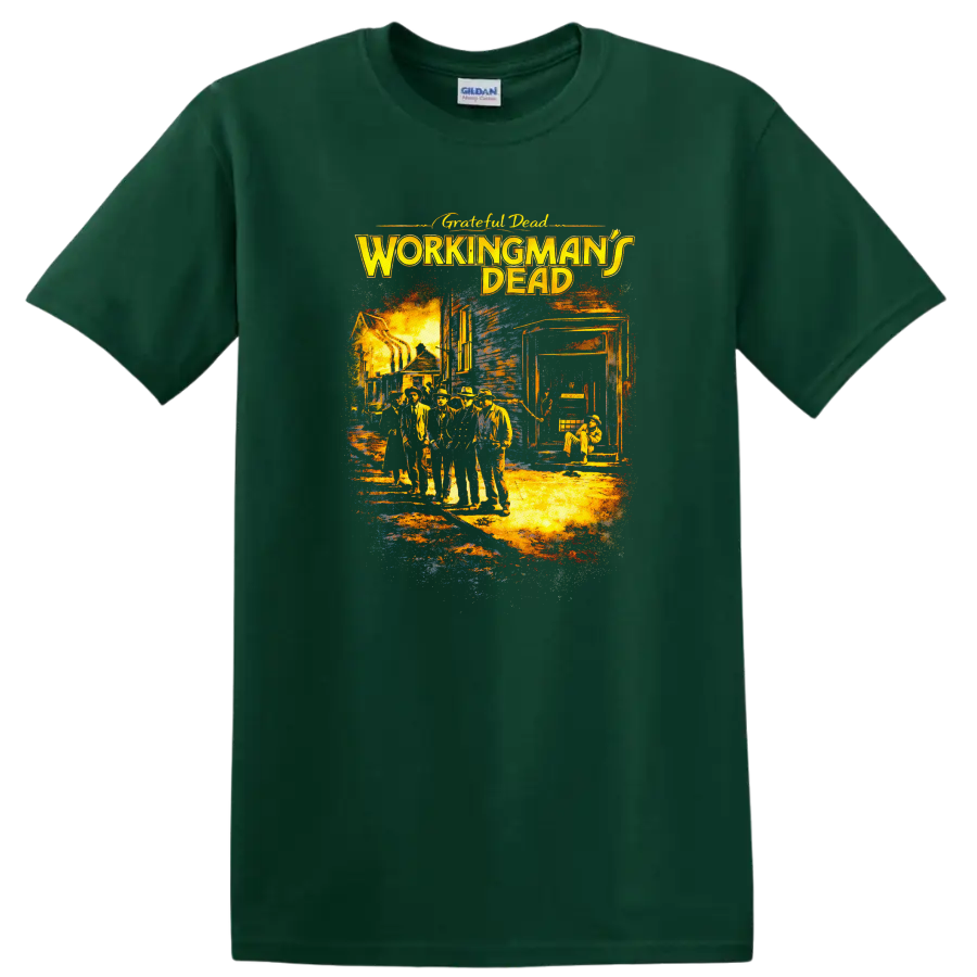 Grateful Dead Workingman's Dead Vintage T Shirt - Forest Green