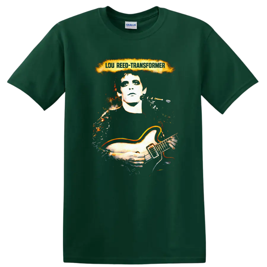 Lou Reed Transformer Vintage Classic Rock T Shirt - Forest Green