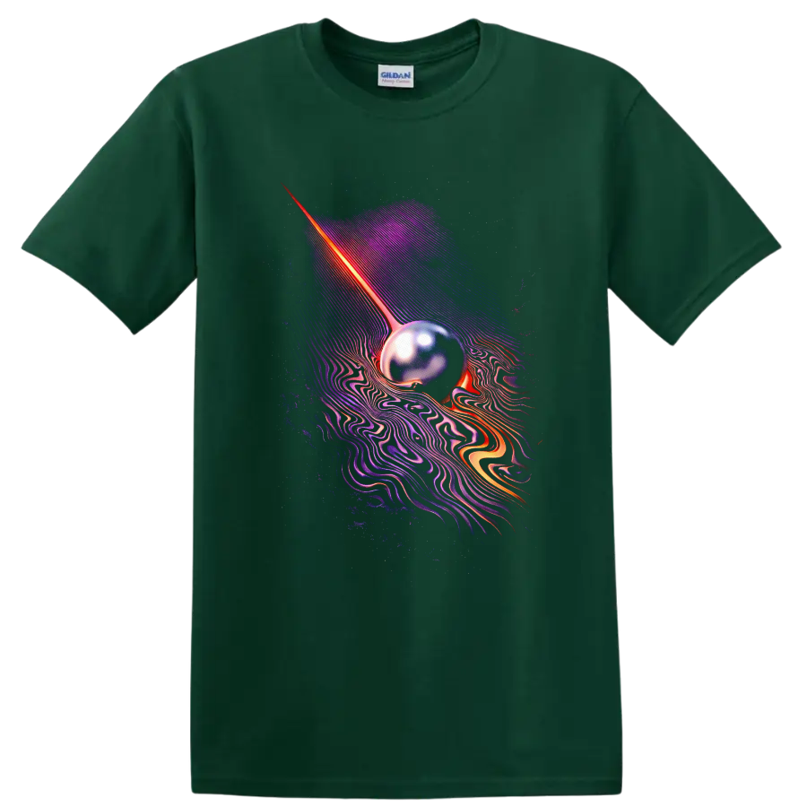 Vintage Classic Rock Album Cover Art Style T Shirt - Forest Green