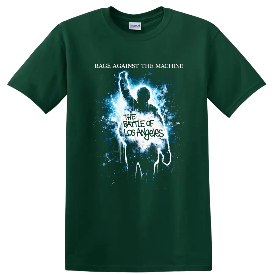 Race Against The Machine Vintage Classic Rock T Shirt - Forest Green