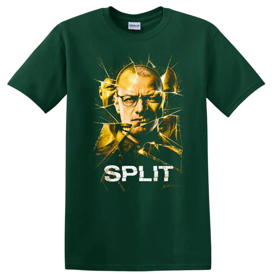 Vintage Cult Movie Character Portrait T Shirt on a Forest Green T Shirt