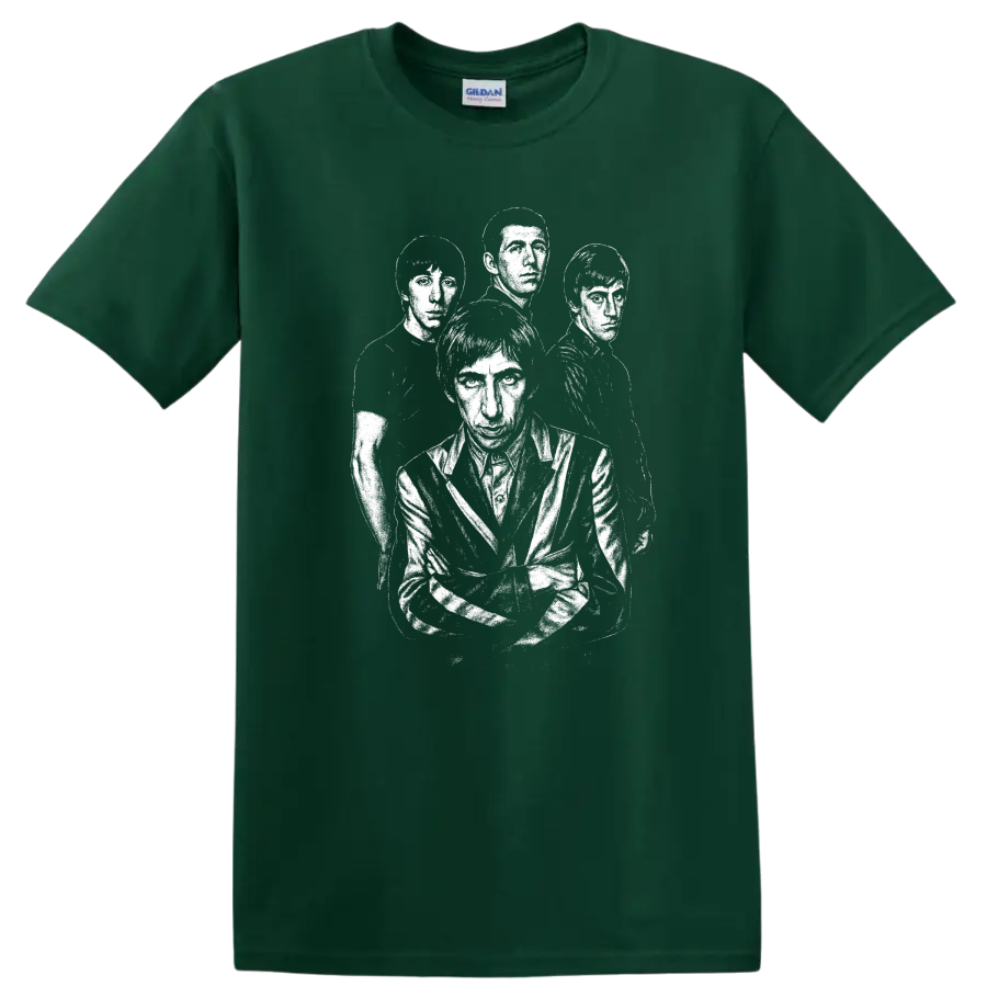 Scott Walker The Walker Brothers Rock Legends Tribute T Shirt - Forest Green
