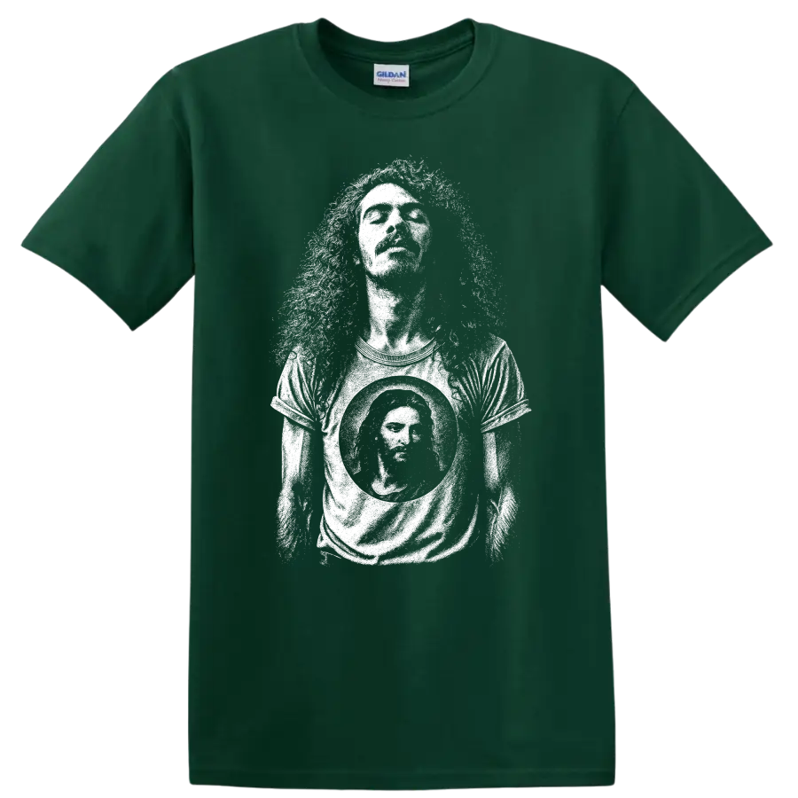Carlos Santana Rock Legends Tribute T Shirt for Classic Music Fans - Forest Green