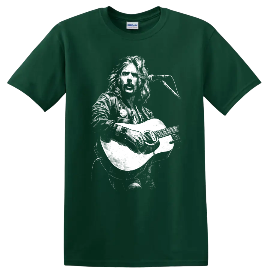 Glenn Frey Eagles Rock Legends Tribute T Shirt Classic Music Fan Tee - Forest Green