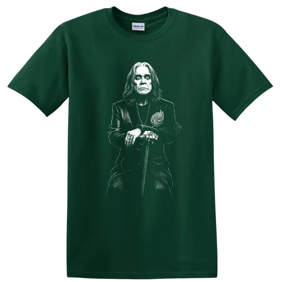 Ozzy Osbourne Black Sabbath Rock Legends Graphic T Shirt - Forest Green