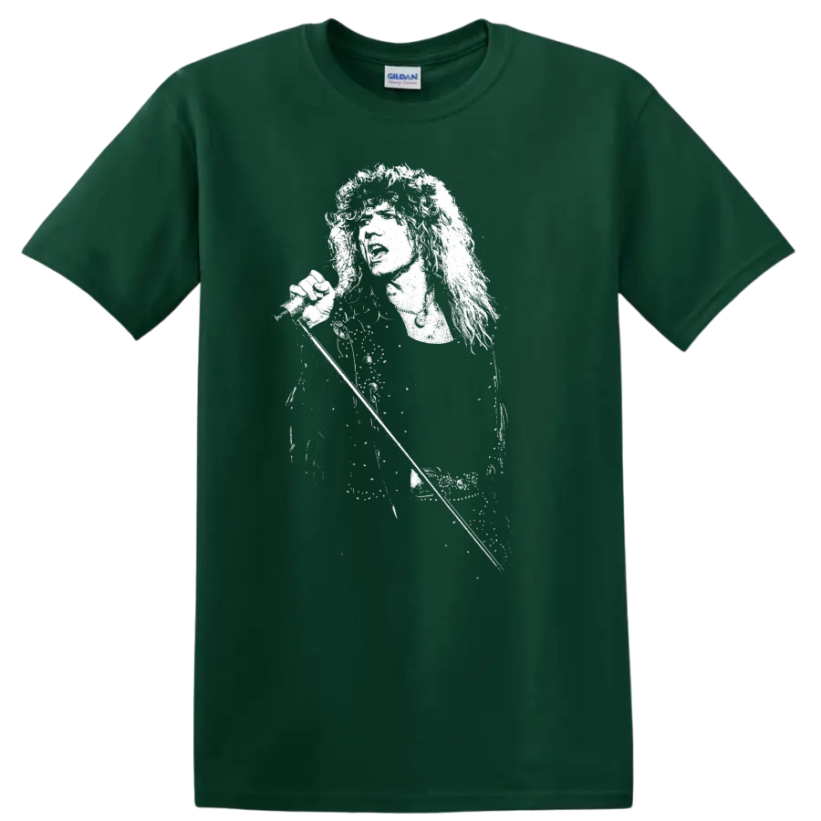 David Coverdale Whitesnake Deep Purple Rock Legends T Shirt - Forest Green