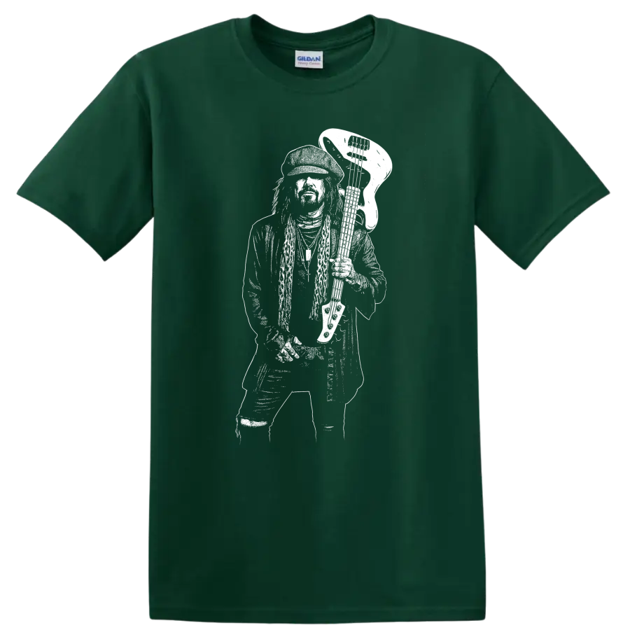 Mötley Crüe Nikki Sixx Shout at the Devil Rock Legends T Shirt - Forest Green