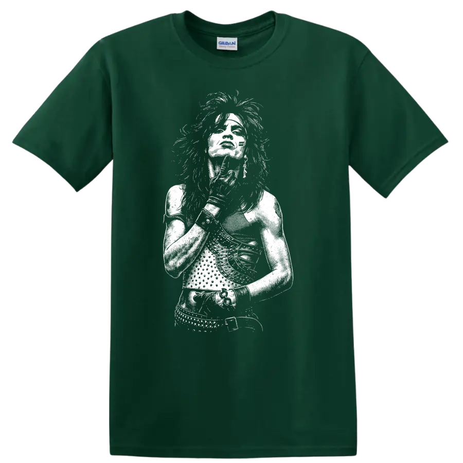 Tommy Lee Mötley Crüe Rock Legends Portrait T Shirt - Forest Green