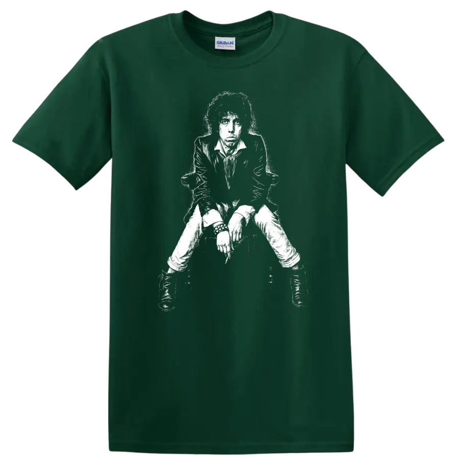 Mick Jagger The Rolling Stones Rock Legends Portrait T Shirt - Forest Green