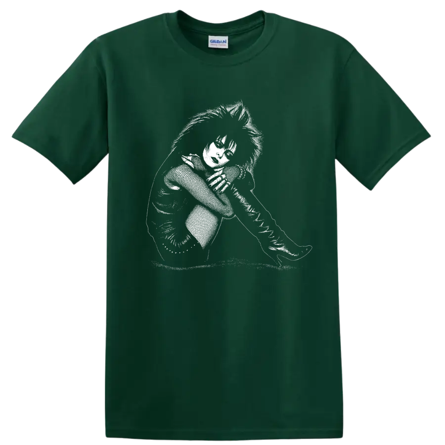 Siouxsie and the Banshees Rock Legends Portrait T Shirt - Forest Green