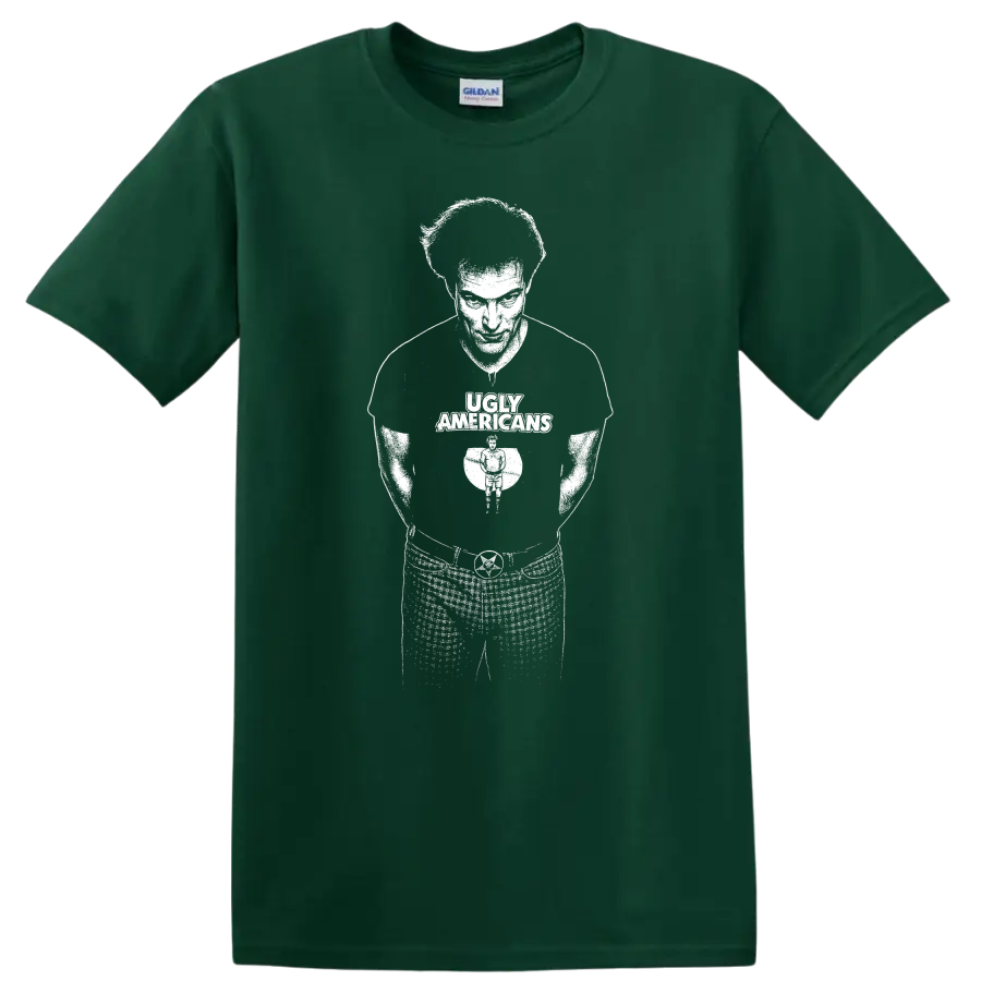 Iggy Pop The Stooges Rock Legends Silhouette T Shirt - Forest Green