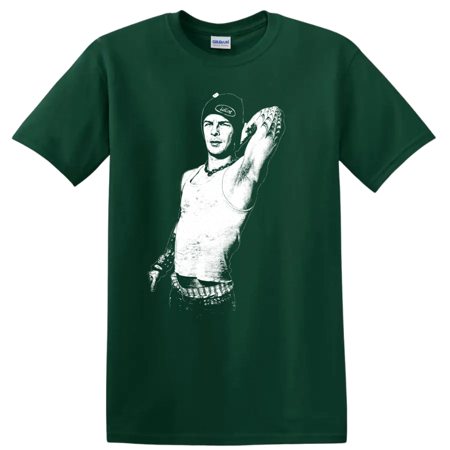 Anthony Kiedis Red Hot Chili Peppers Rock Legends T Shirt Tribute - Forest Green
