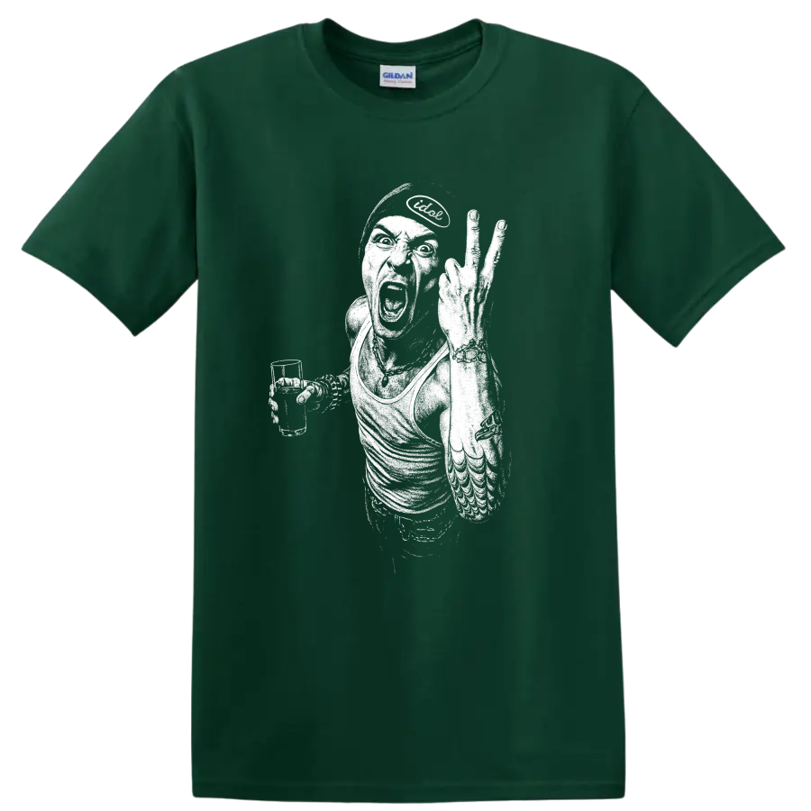 Chester Bennington Linkin Park Rock Legends Tribute T Shirt - Forest Green