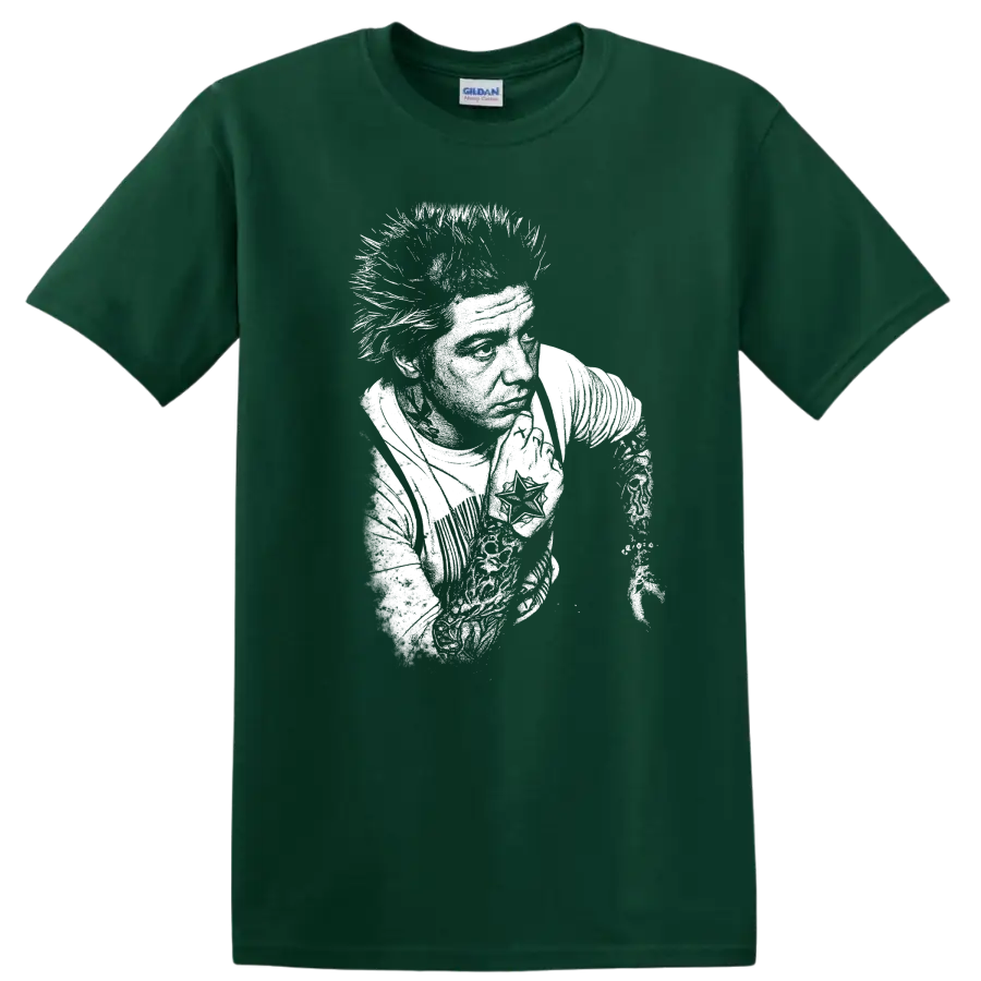 Lars Frederiksen Rancid Rock Legends Portrait T Shirt - Forest Green