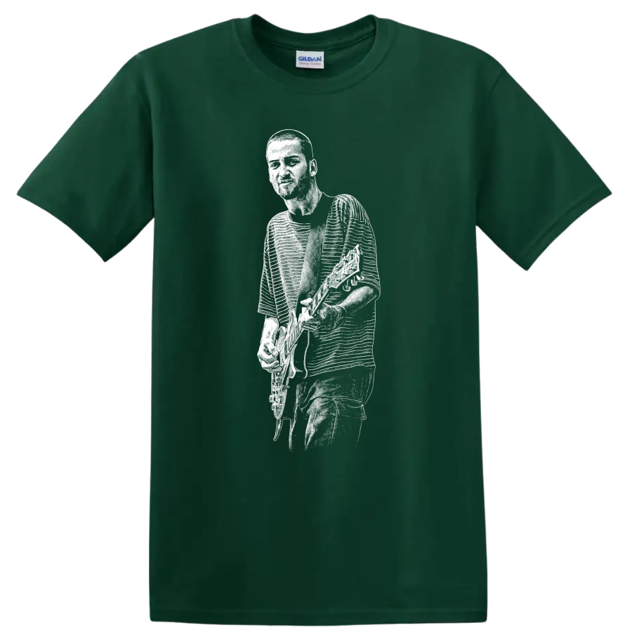 Eddie Vedder Pearl Jam Rock Legends Tribute T Shirt Classic Music Fan Tee - Forest Green