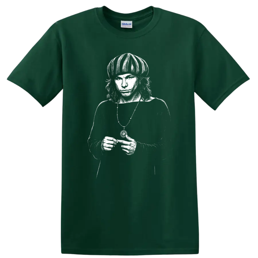 Konstantin Stupin Rock Legends Tribute T Shirt for Music Fans - Forest Green