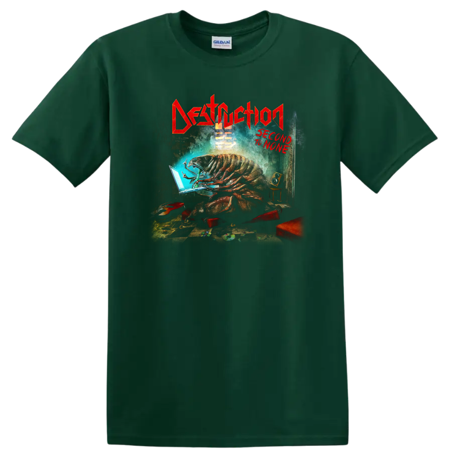Destruction Second to None thrash metal graphic print T - Forest Green