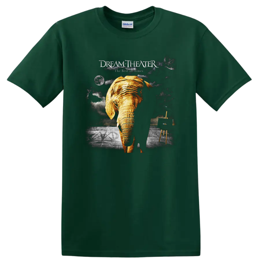 Dream Theater The Best of Times elephant graphic print T - Forest Green