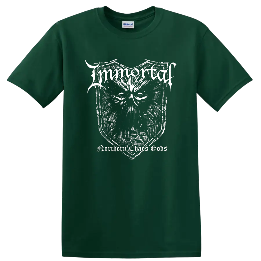 IMMORTAL Northern Chaos Gods black metal graphic print T - Forest Green