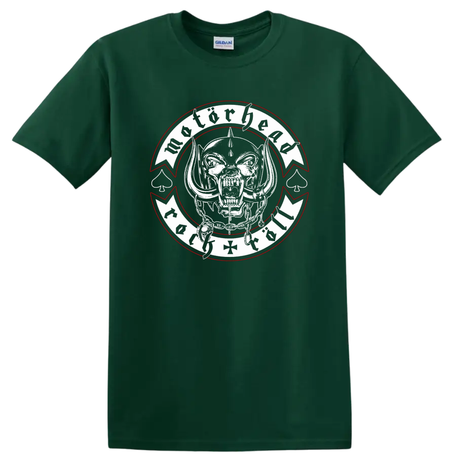 Motorhead skull logo graphic print T shirt with gothic - Forest Green