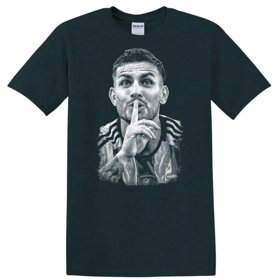 Retro soccer player portrait of Leandro Paredes on T - Midnight (Green)