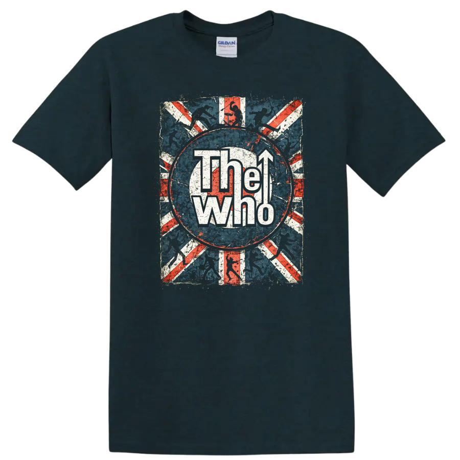 The Who Retro Rock Band Album Cover Style T Shirt - Midnight (Green)