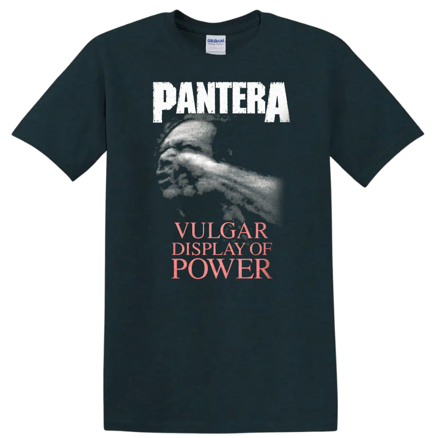 Pantera Vulgar Display of Power Heavy Metal Album Cover T Shirt - Midnight (Green)