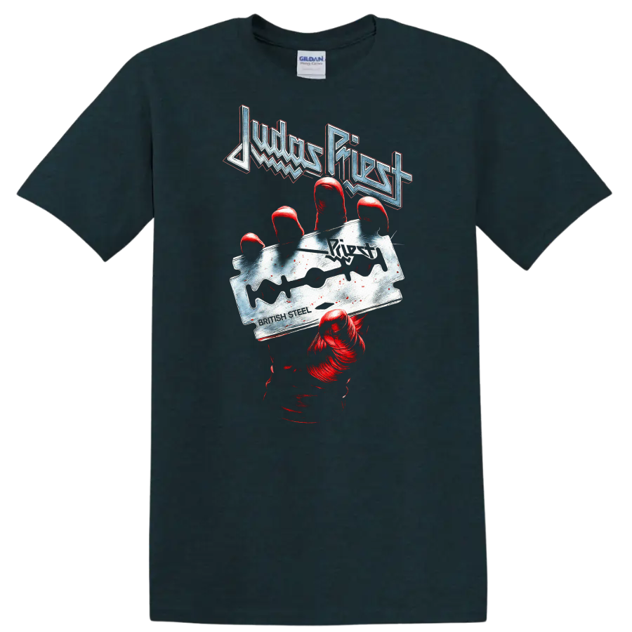 Judas Priest Retro Heavy Metal Hand Claw T Shirt Album Cover Legend - Midnight (Green)