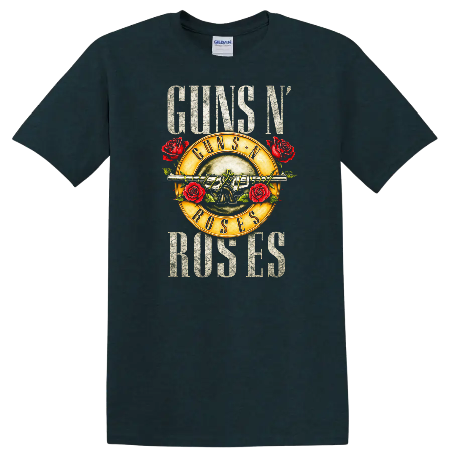 Guns N' Roses Retro Rock Album Cover Legend T Shirt - Midnight (Green)
