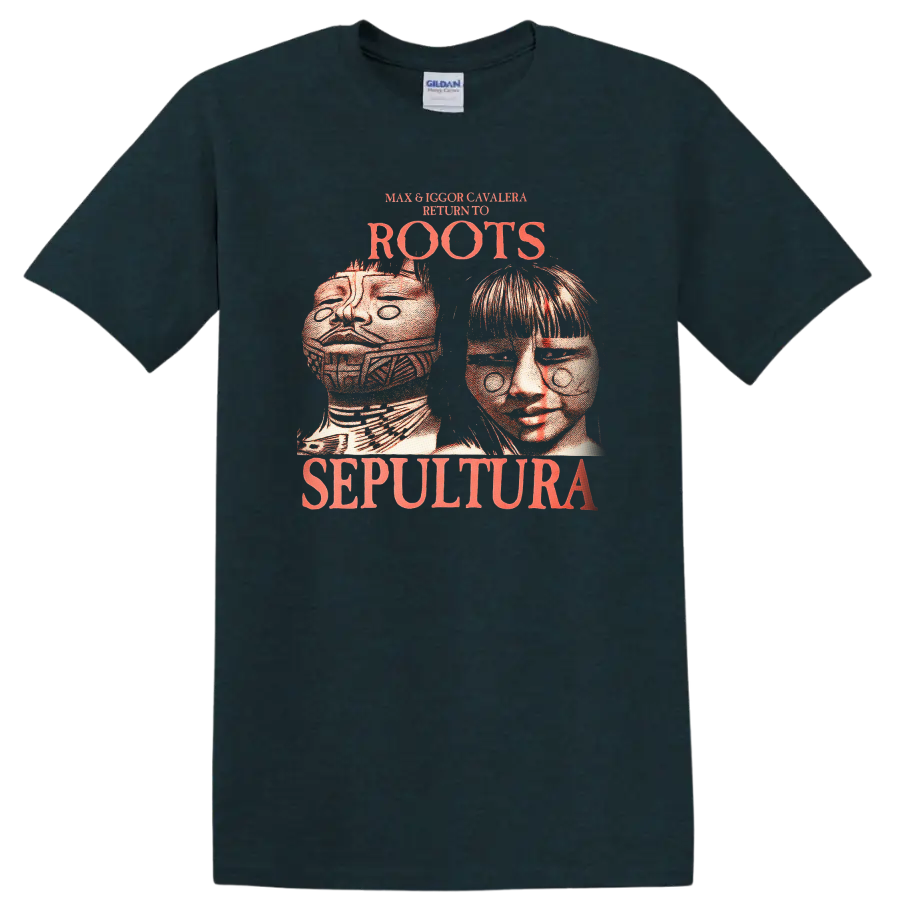 Max & Igor Cavalera Roots Sepultura Retro Metal Band T Shirt - Midnight (Green)