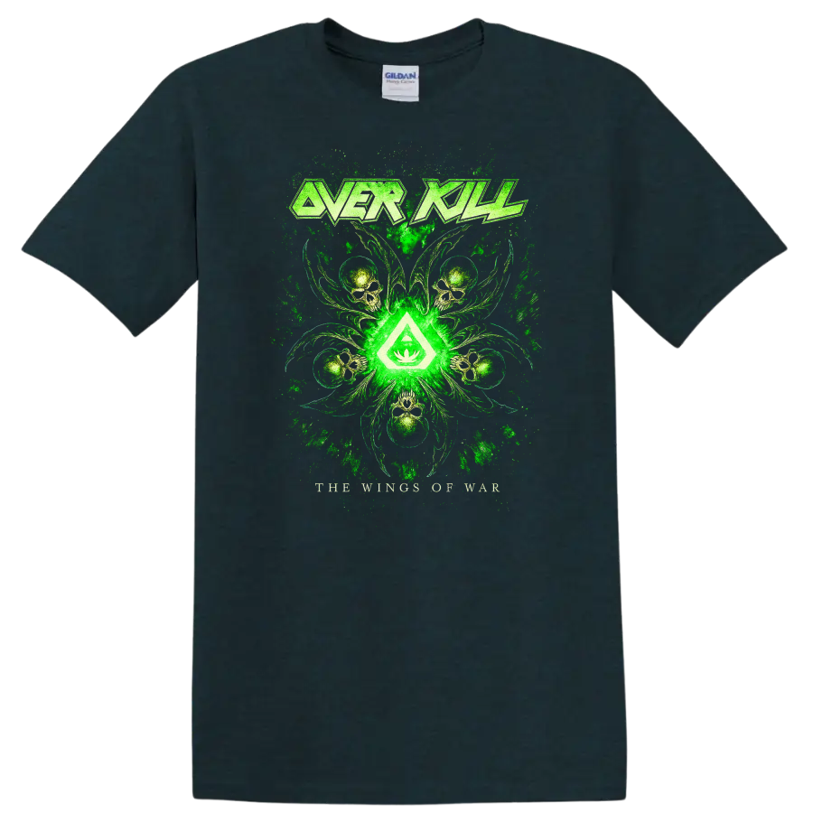 Overkill Green Heavy Metal Album Cover Style T Shirt - Midnight (Green)