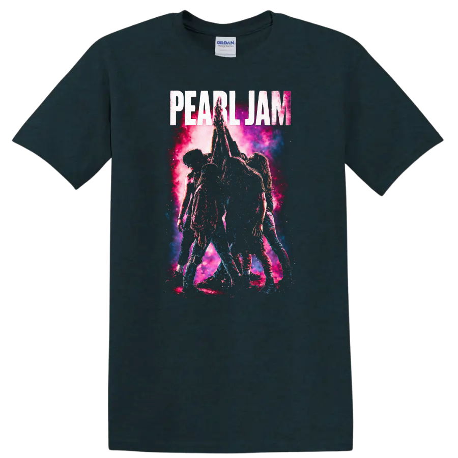 Pearl Jam Retro Rock Heavy Metal Album Style T Shirt - Midnight (Green)