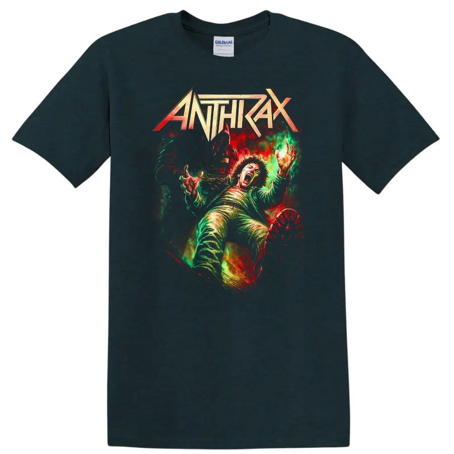 Anthrax Retro Heavy Metal Album Cover Legend T Shirt - Midnight (Green)