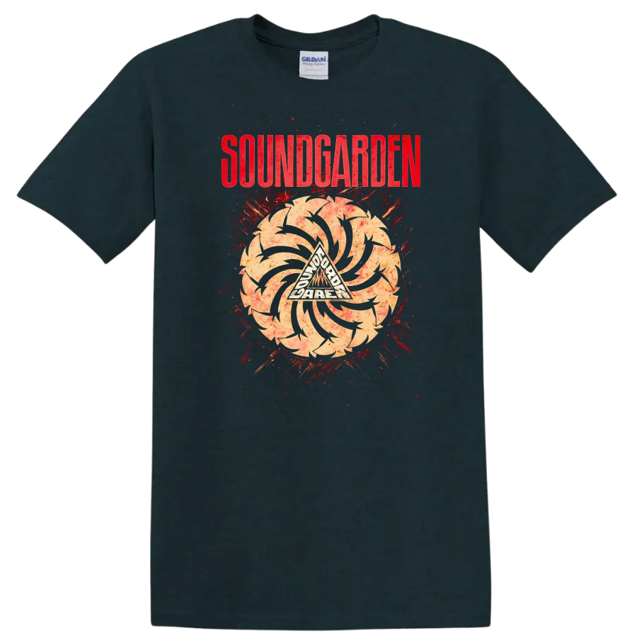 SOUNDGARDEN Retro Heavy Metal Album Cover Legend Style T Shirt - Midnight (Green)