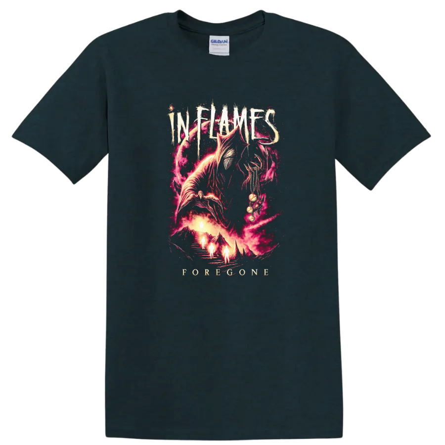 INFAMOUS Forever Retro Heavy Metal Album Art T Shirt - Midnight (Green)
