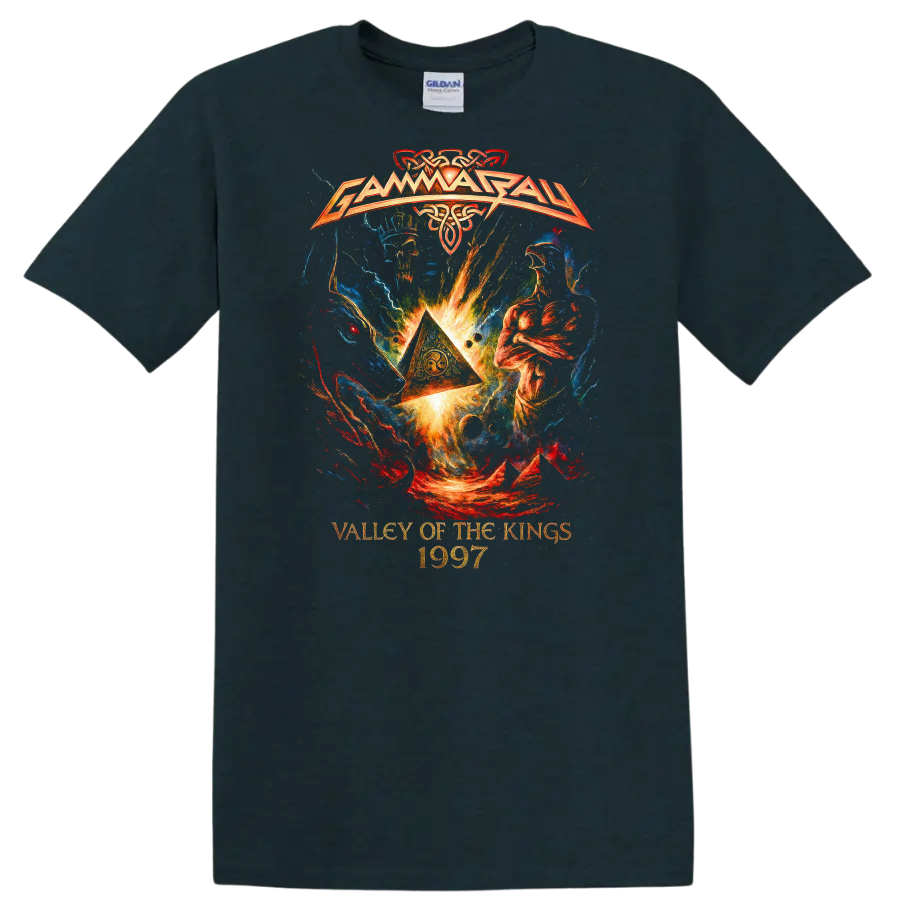 Valley of the Kings 1997 Retro Heavy Metal Album Cover T Shirt - Midnight (Green)