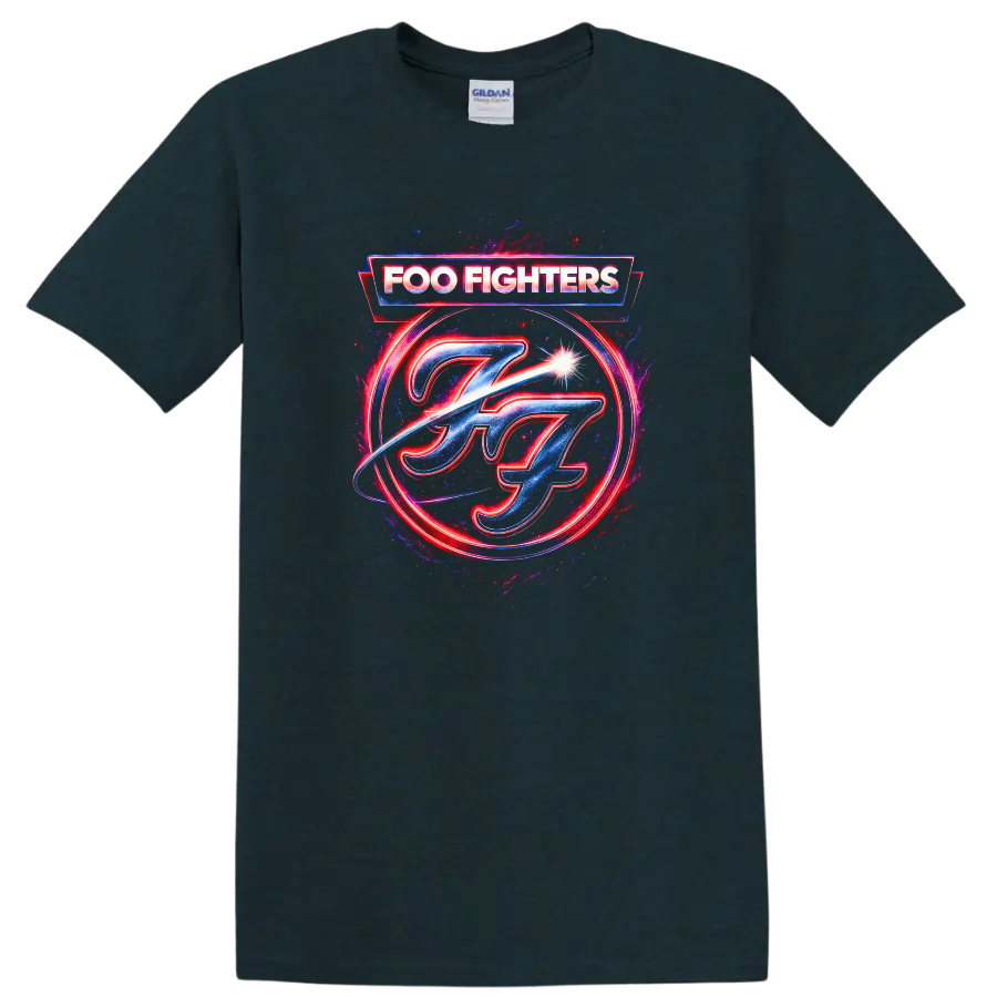 Foo Fighters Retro Heavy Metal Album Cover Style T Shirt - Midnight (Green)