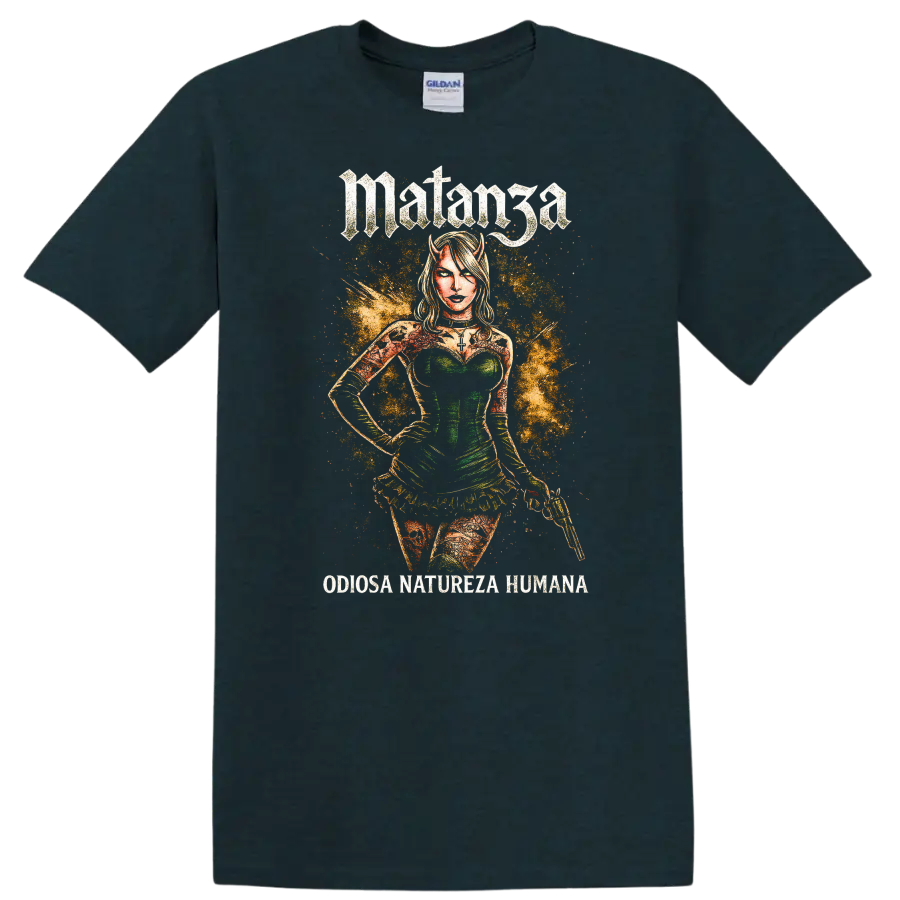 Matanga Retro Metal Album Cover Legend Art T Shirt - Midnight (Green)