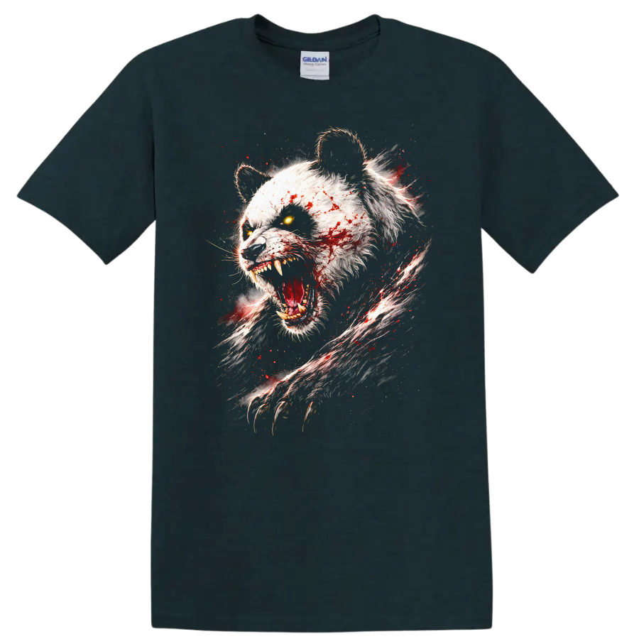 Feral White Bear Rage Splash Graphic T Shirt for Bold Animal Art Fans - Midnight (Green)