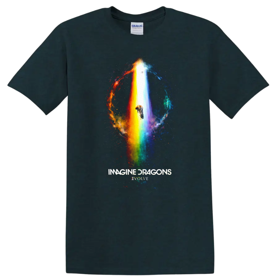 Imagine Dragons Evolve Vintage Classic Rock T Shirt on a Midnight (Green) T Shirt