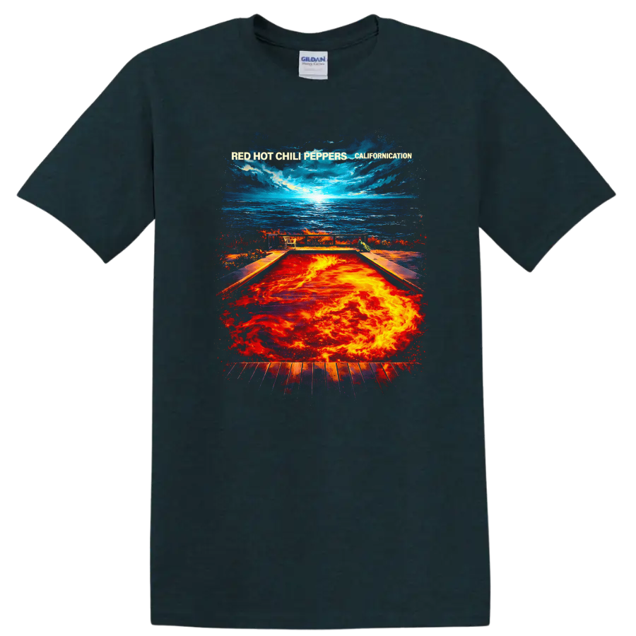 Red Hot Chili Peppers Californication Vintage T Shirt on a Midnight (Green) T Shirt