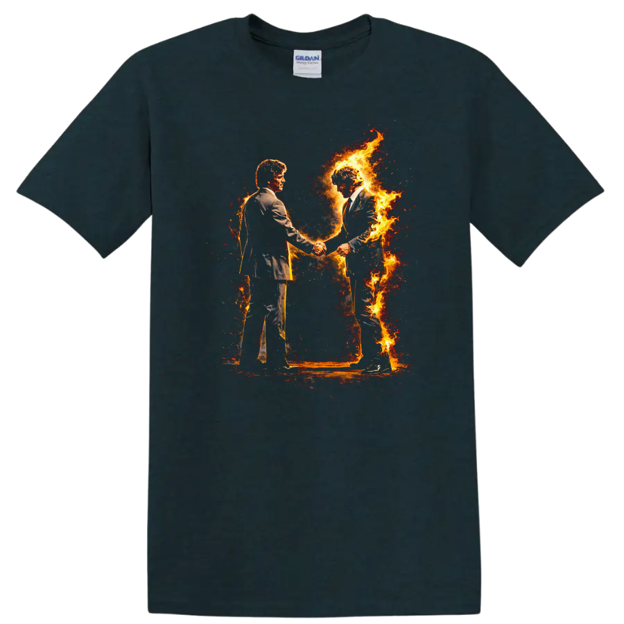 Vintage Classic Rock Album Cover Art T Shirt inspired by Pink Floyd on a Midnight (Green) T Shirt