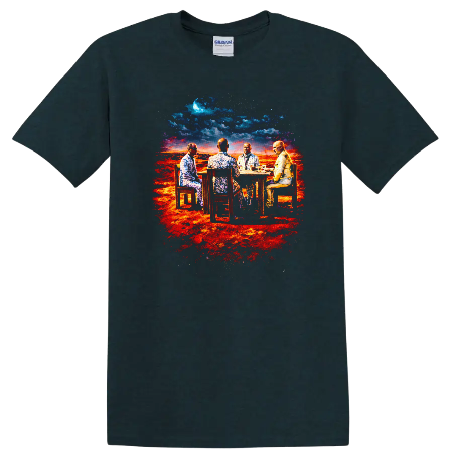 Vintage Classic Rock Album Cover Art Style T Shirt - Midnight (Green)