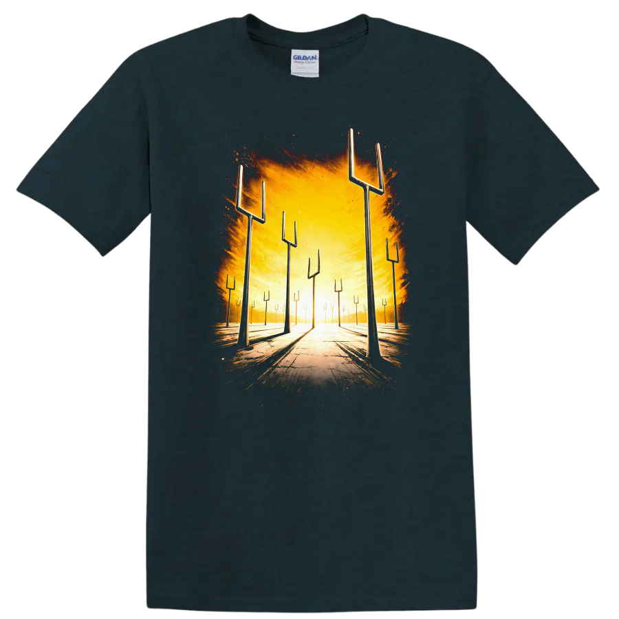 Vintage Classic Rock Album Cover Art Style T Shirt - Midnight (Green)